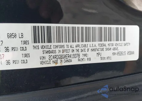 2014 Dodge Grand Caravan American Value Pkg z USA, uszkodzony, nr VIN 2C4RDGBG0ER419378